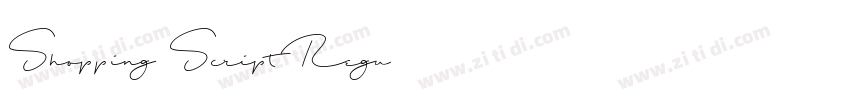 Shopping Script Regu字体转换
